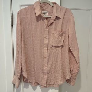 Blush Pink Treasure and Bond Button Blouse/Tunic Shirt (Womens Small)